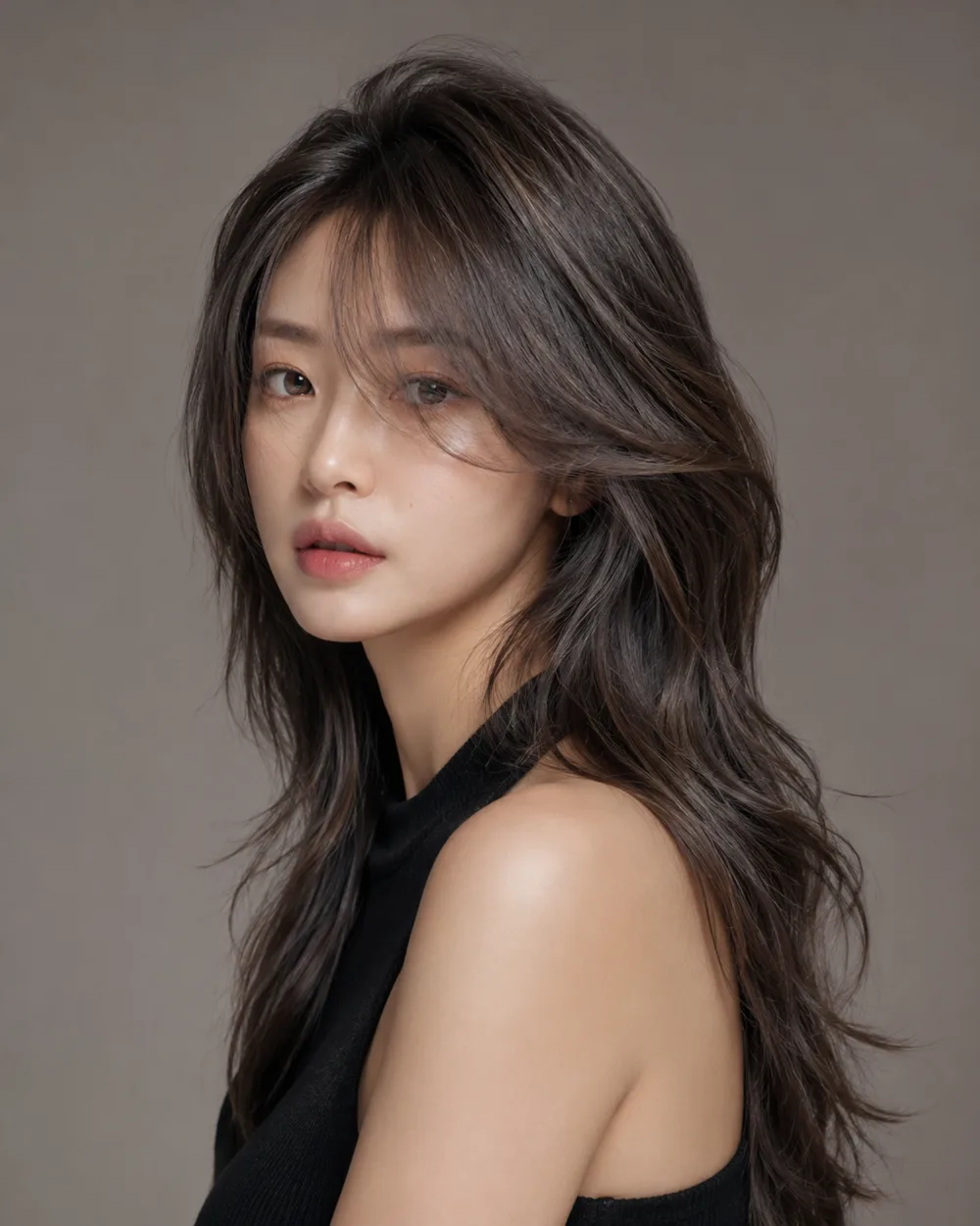 헤어샘 페이스라인 레이어드컷 스타일